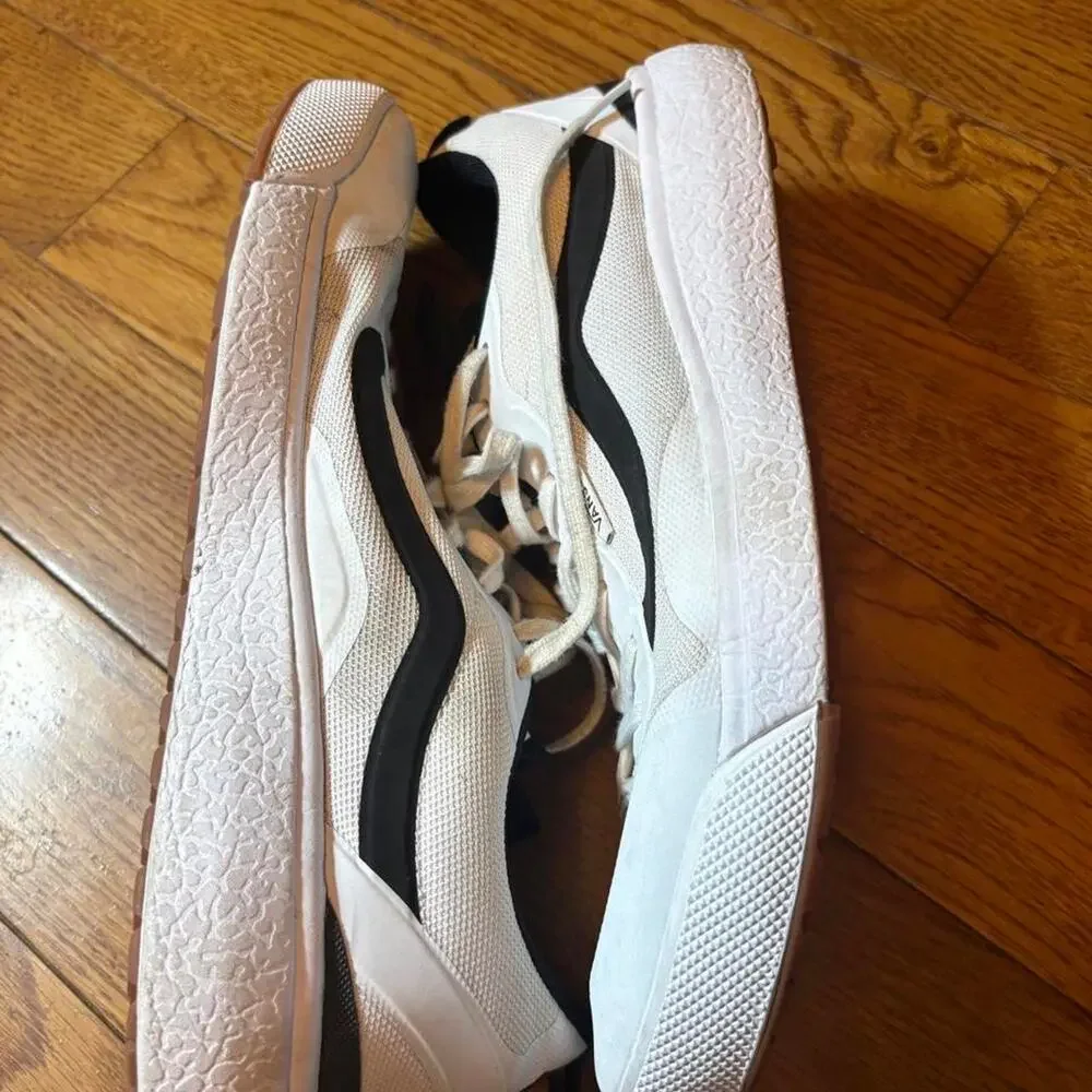 White vans sneakers with black